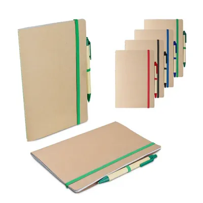 Caderno com caneta | cores