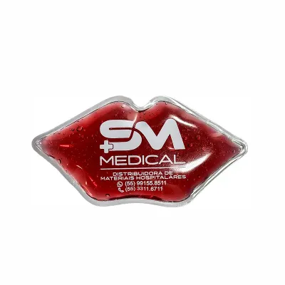 Bolsa de Gel em Formato de Boca Personalizada – Gel Clínico