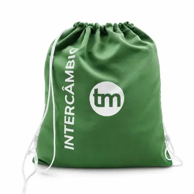 Mochila de Tecido Tactel Personalizada Para Brinde Cor Verde