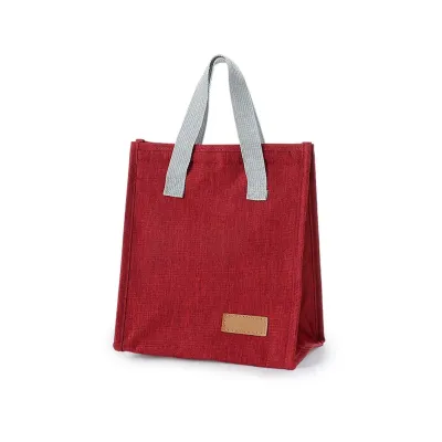 Bolsa térmica tecido oxford vermelha