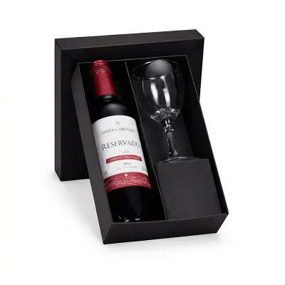 Kit vinho personalizado em caixa