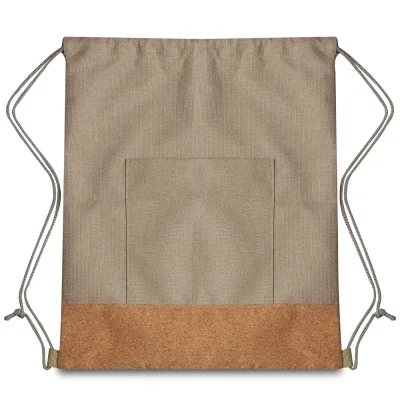 Sacola/Mochila em Poliéster 600D e Cortiça (34x38cm) principal