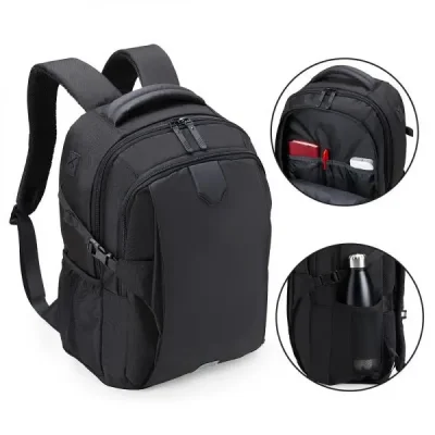 MOCHILA EM POLYESTER/PU - PREMIUM - 22L - PRETA principal