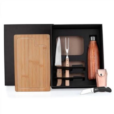 Kit Churrasco Com Garrafa, Canivete E Bainha 6 Pçs Personalizado - Foto 1