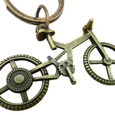 Chaveiro em metal 3D personalizado com formato de bicicleta