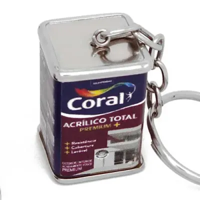 Chaveiro em metal 3D personalizado com acabamentos diversos