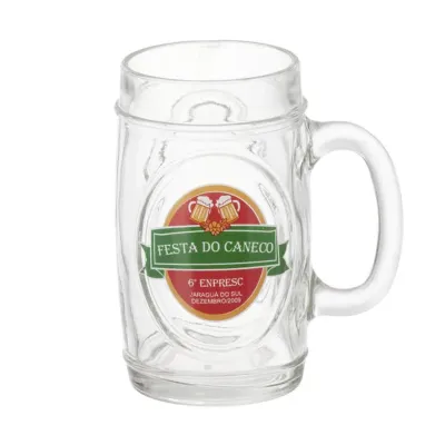 Caneca de chopp personalizada em vidro fritz