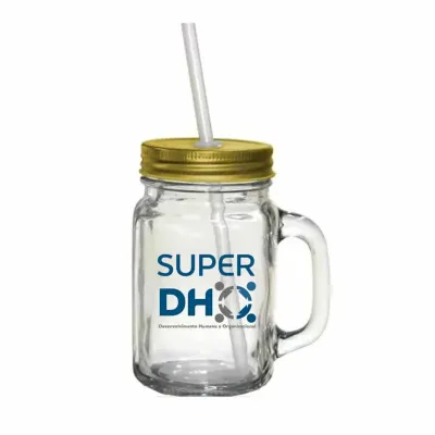 Caneca Personalizada Retrô com Canudo 470ml - 1