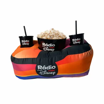 Almofada Pipoca personalizada com balde e copos