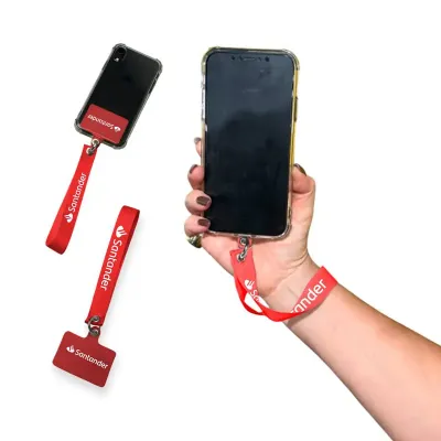 Cordão vermelho salva celular personalizado