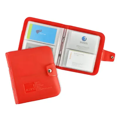 Porta cartão álbum vermelho