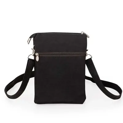 Mini bolsa transversal de nylon com plaquinha personalizável - 923226