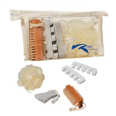 Kit banho personalizado, seu próprio pedicure kit embalada em necessaire 