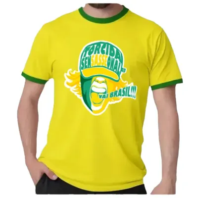Camiseta em Algodão Amarela