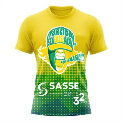 Camiseta Dri Fit 100% Poliéster - Brasil
