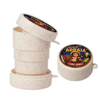 Copo retrátil em fibra de arroz personalizado