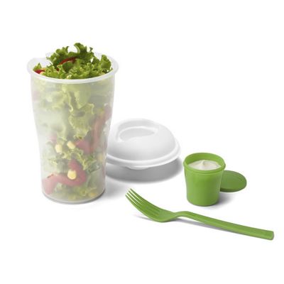 Copo com tampa para salada personalizada.