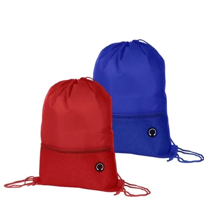 Sacochila: azul e vermelha