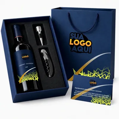 Kit vinho personalizado