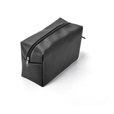 Nécessaire de couro sintético com pegador lateral. - 2161953