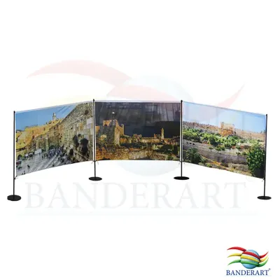 Biombo articulado modular em tecido Duralon®