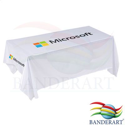 Toalhas de mesa promocionais. Confeccionadas no tecido duralon® 100% poliéster, estampa digital em alta resolução