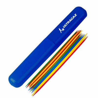 Tubo plástico personalizado contendo 21 varetas coloridas