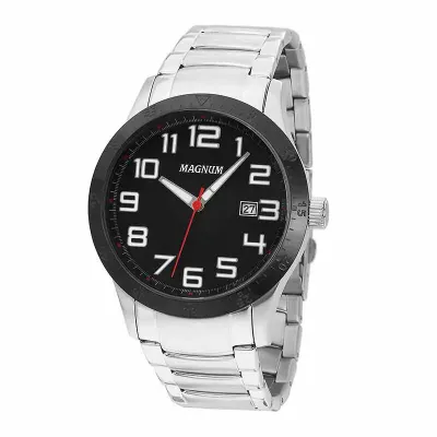 Relógio de pulso Magnum com pulseira de aço personalizado