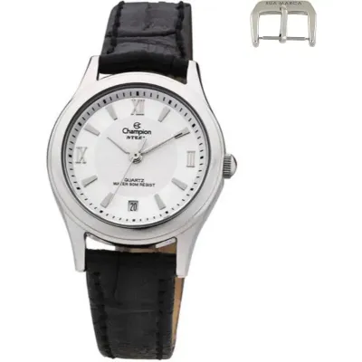 Relógio de pulso Champion com pulseira de couro personalizado 