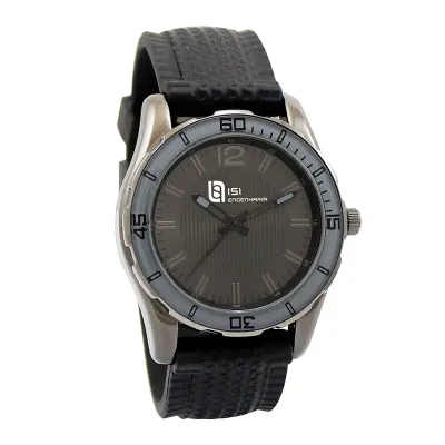 Relógio de pulso com mostrador preto personalizado