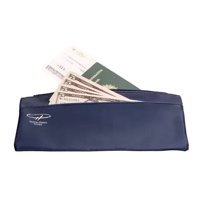 Porta Voucher com fechamento em zíper 