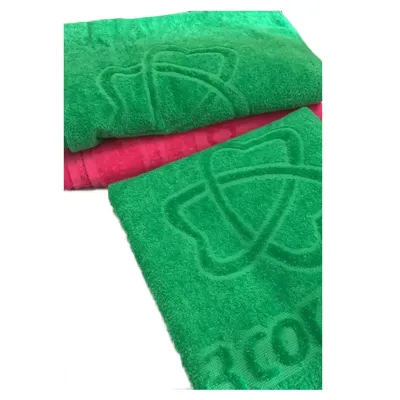 Toalha de banho verde em relevo - 1937250