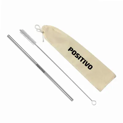 Canudo de inox reto personalizado